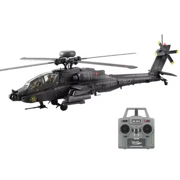 RC ERA C170 AH-64D Apache 2.4G 6CH 6G 1:48 Scale Altitude Hold Optical Flow Positioning TOF Altitude Hold Flybarless RC Helicopter RTF