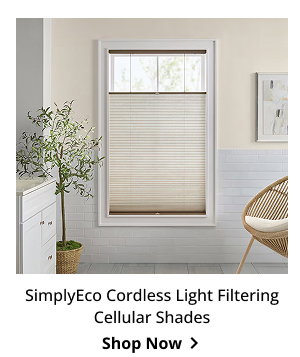 SimplyEco Cordless Light Filtering Cellular Shades | Shop Now >