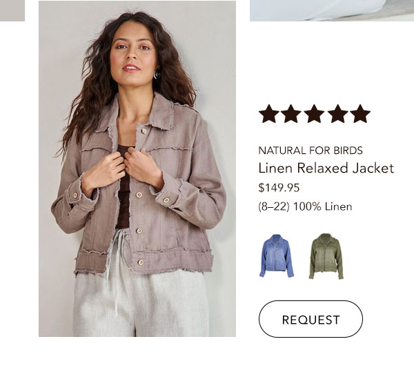 linen relaxed jacket latte