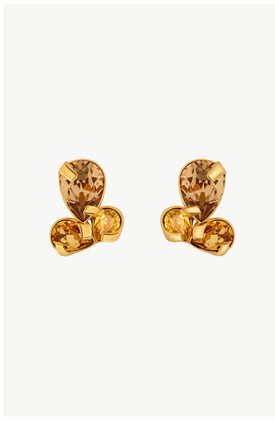 Pear-Cut Cluster Earrings