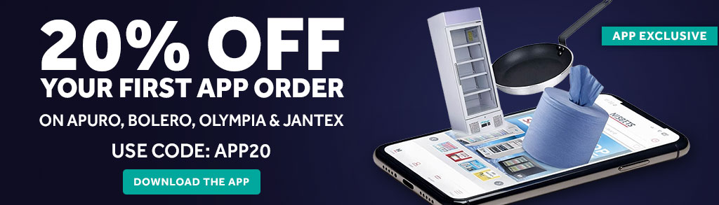 20% off your first app order. Shop now >