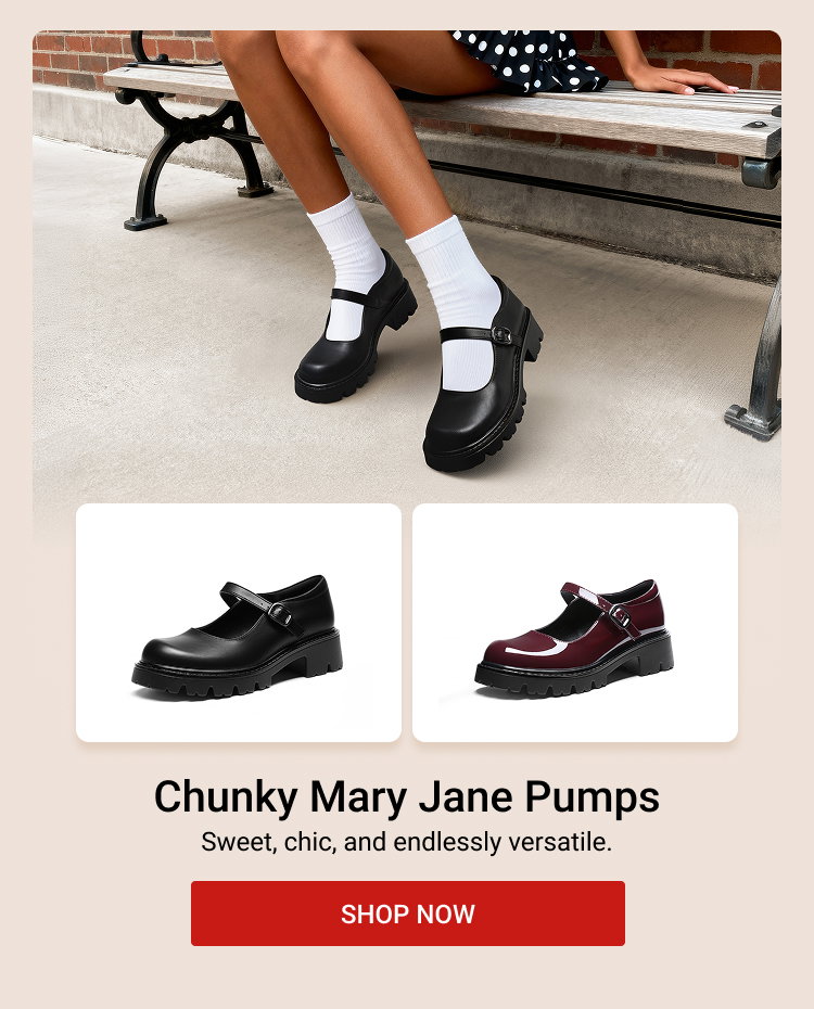 Chunky Mary Jane Pumps