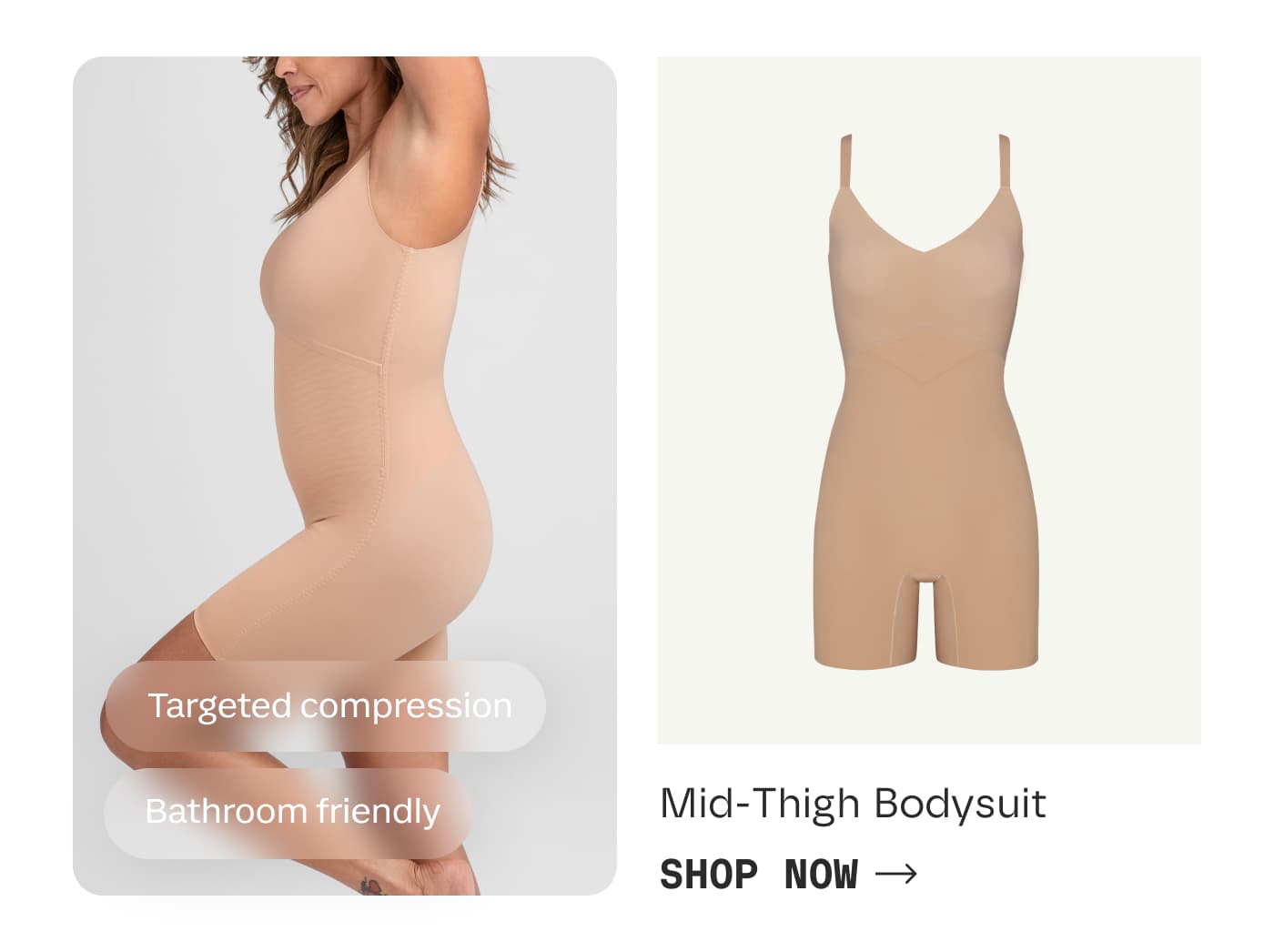 Mid-Thigh Bodysuit | Targeted compression | Bathroom friendly | SHOP NOW