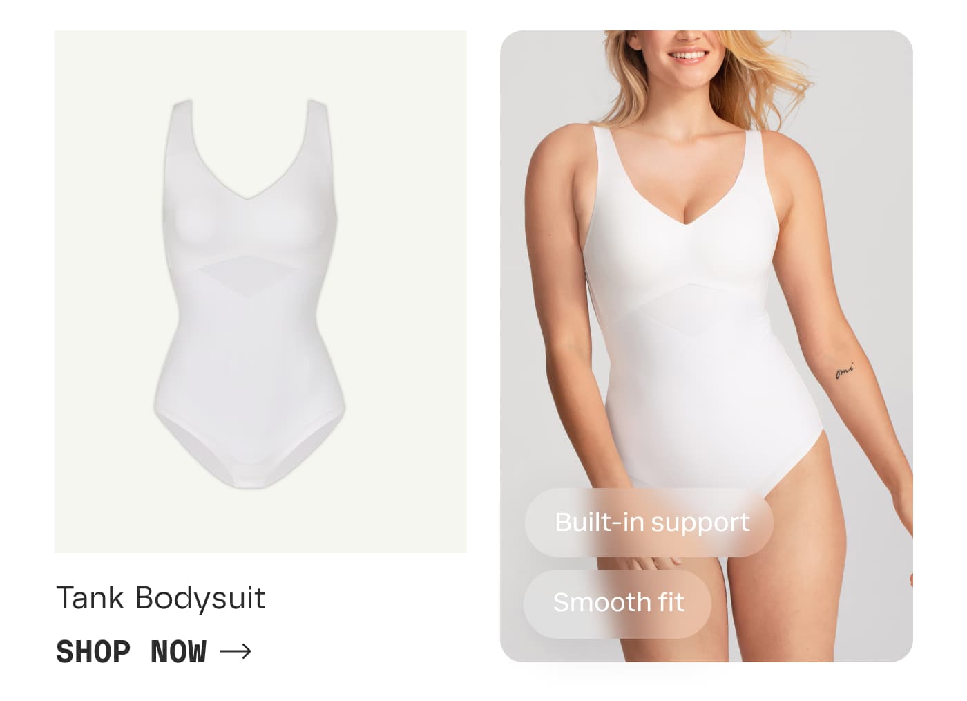 Tank Bodysuit | SHOP NOW | Built-in support | Smooth fit