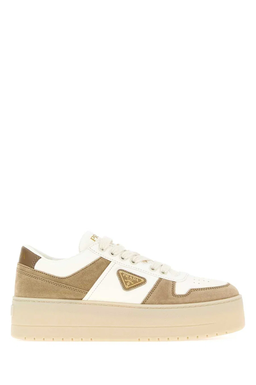 Prada Downtown Bold Sneakers Beige