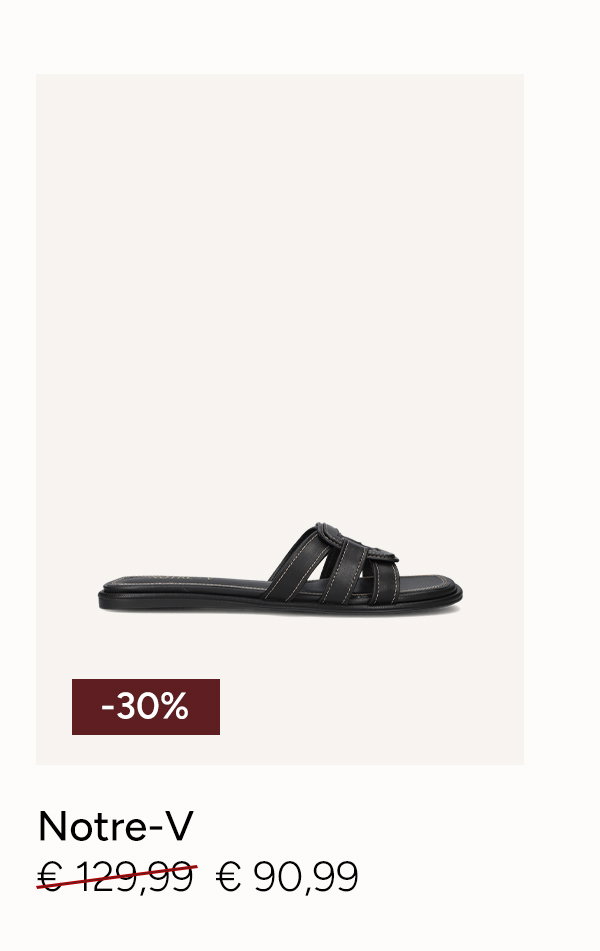 Zwarte Notre-V slippers