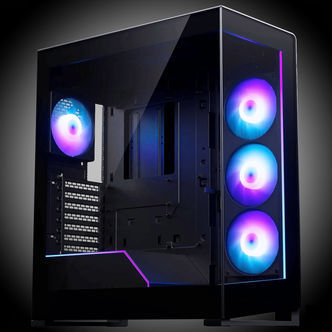 Phanteks NV5X PC-Gehäuse, Midi-Tower, E-ATX, Tempered Glass, ARGB - schwarz