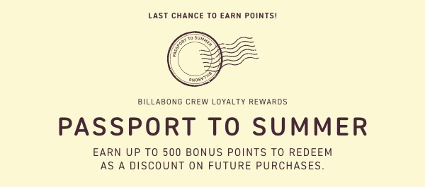 Passport To Summer - Earn Up to 500 Bonus Points