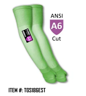 Magid® M-GARD® 21G Hi-Vis Ultra-Thin Sleeve with Thumb Slot – ANSI Cut Level A6 - Item #: TGS226EST