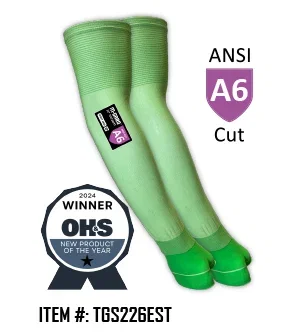 Magid® M-GARD® 21G Hi-Vis Ultra-Thin Sleeve with Thumb Slot – ANSI Cut Level A6 - Item #: TGS186EST 