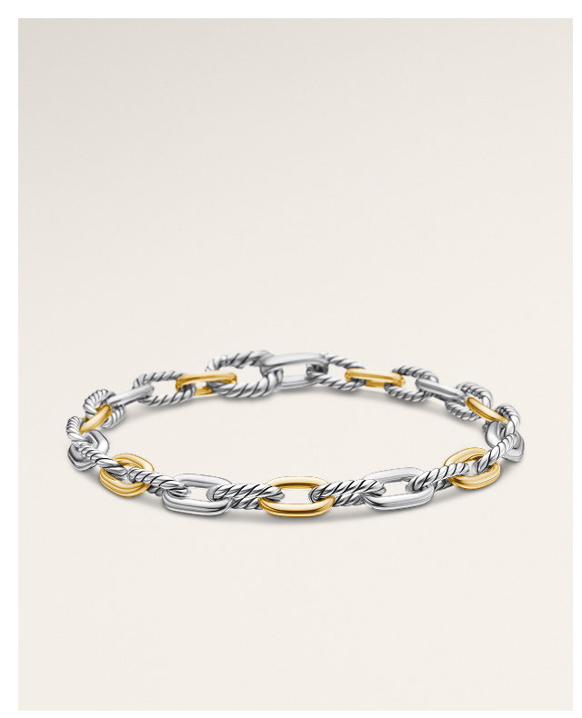 DY Madison® Chain BraceletSterling Silver with 18K Yellow Gold, 5.5mm