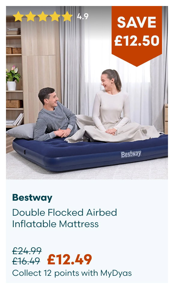 Bestway Double Flocked Airbed Inflatable Mattress