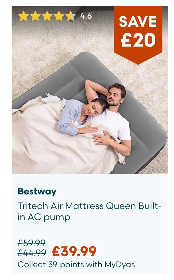 Bestway Tritech Air Mattress Queen Built-in AC pump