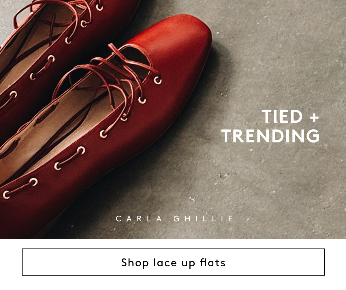 Tied + Trending Carla Ghillie | Shop Lace Up Flats