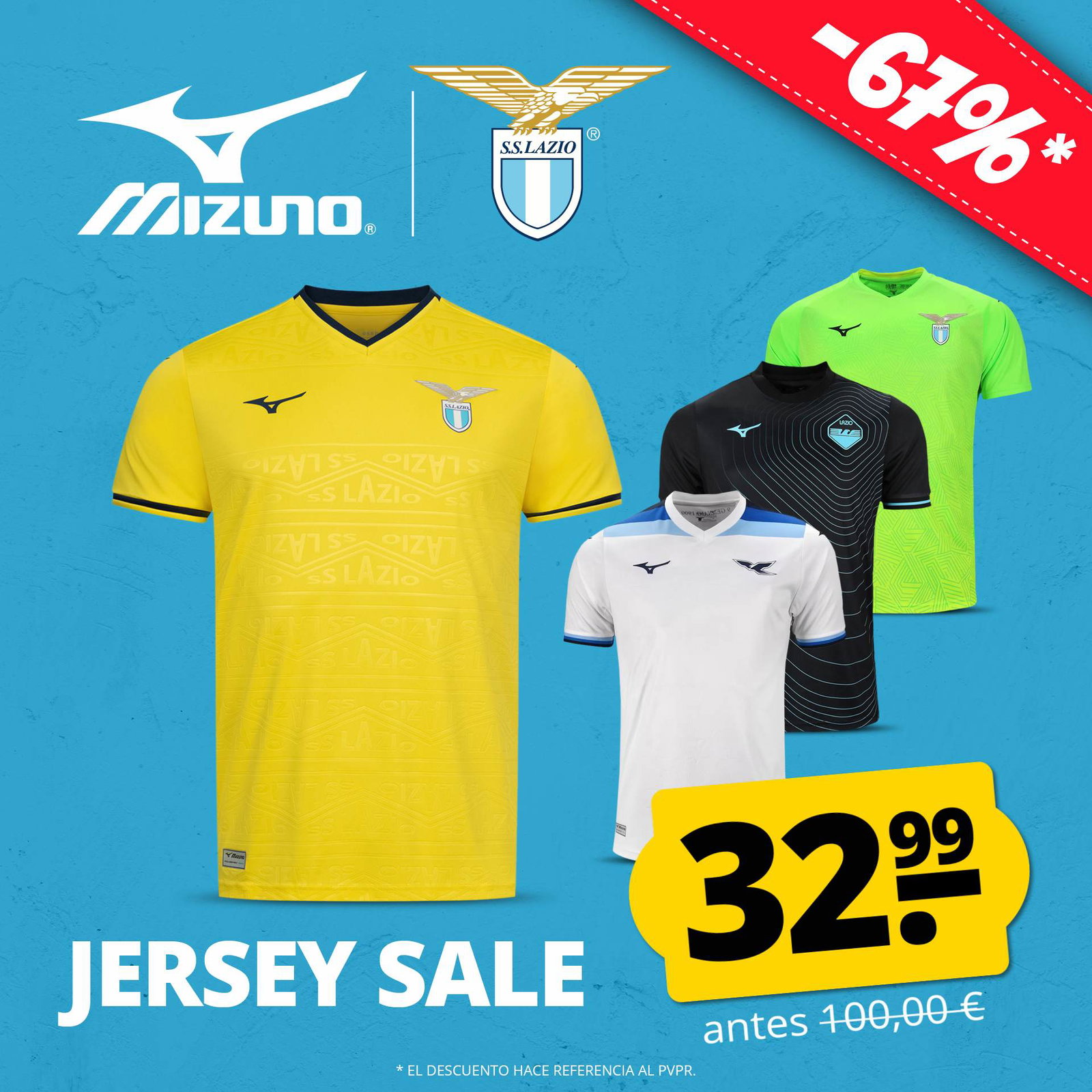 ss lazio mizuno hombre camiseta de segunda equipacion