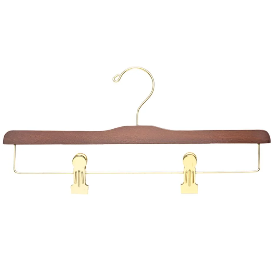 Image of Luxury Wooden Trouser Clip Hanger (Set of 5)