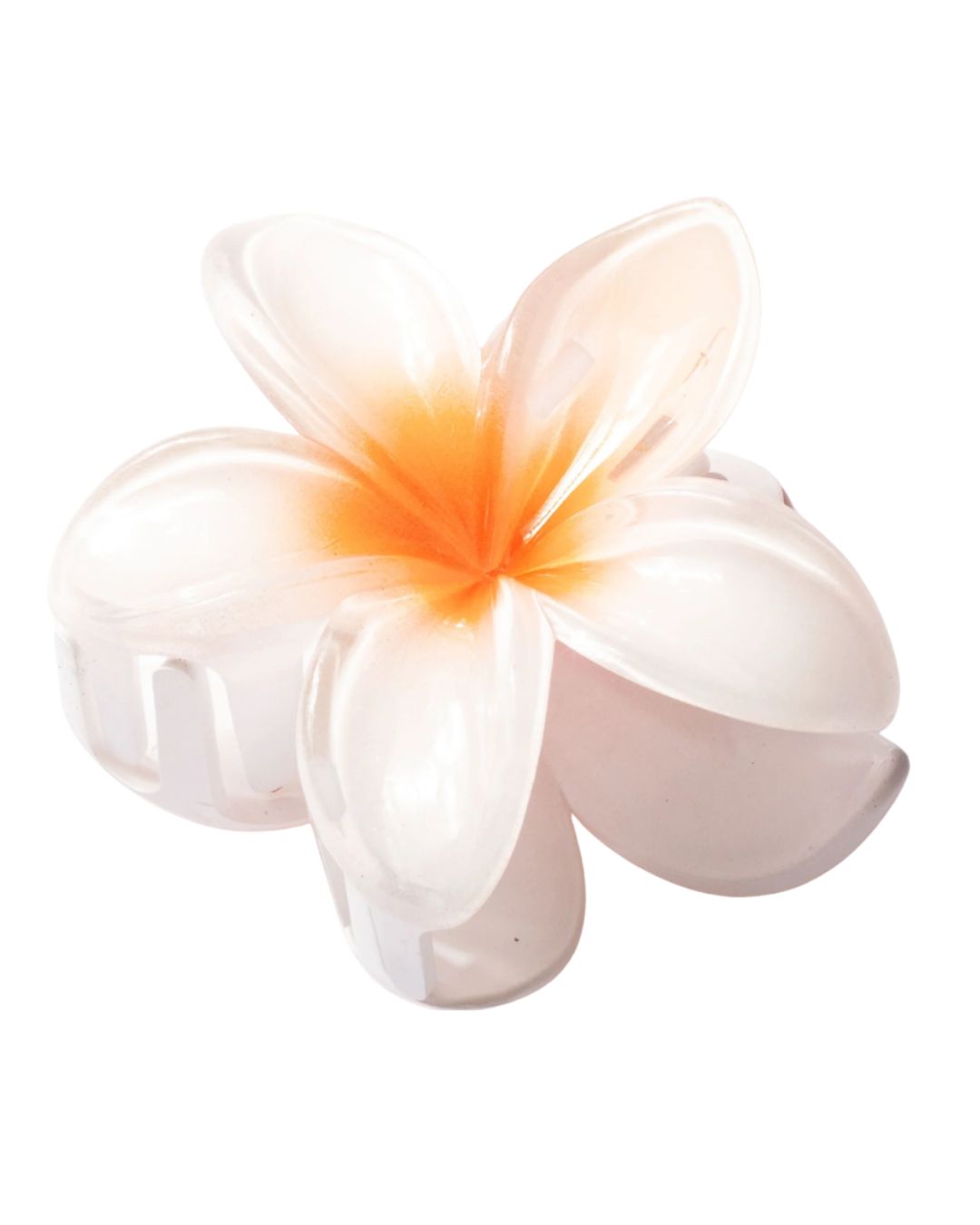 Peach Flower Claw Clip