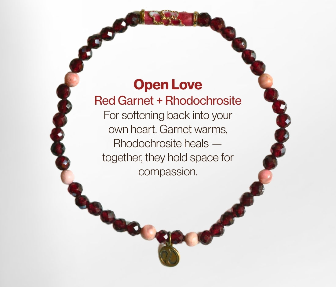 Open Love — Red Garnet + Rhodochrosite