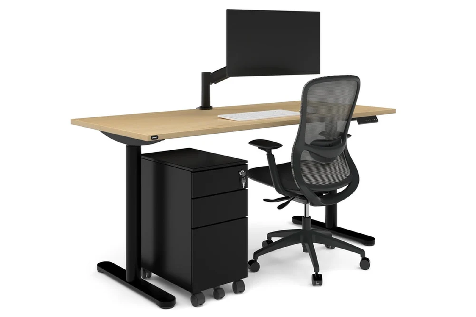 Flexi Height Adjustable Single Workstation [1600L x 700W]