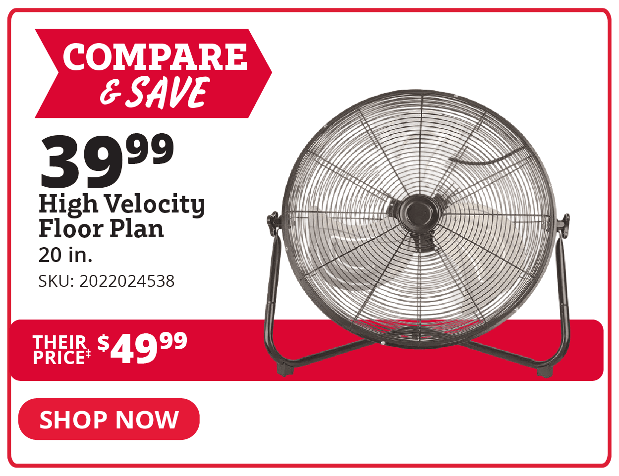high velocity floor fan