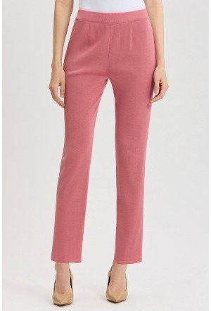 Nancy Slim Leg Mylana Knit Pant, Honey Suckle