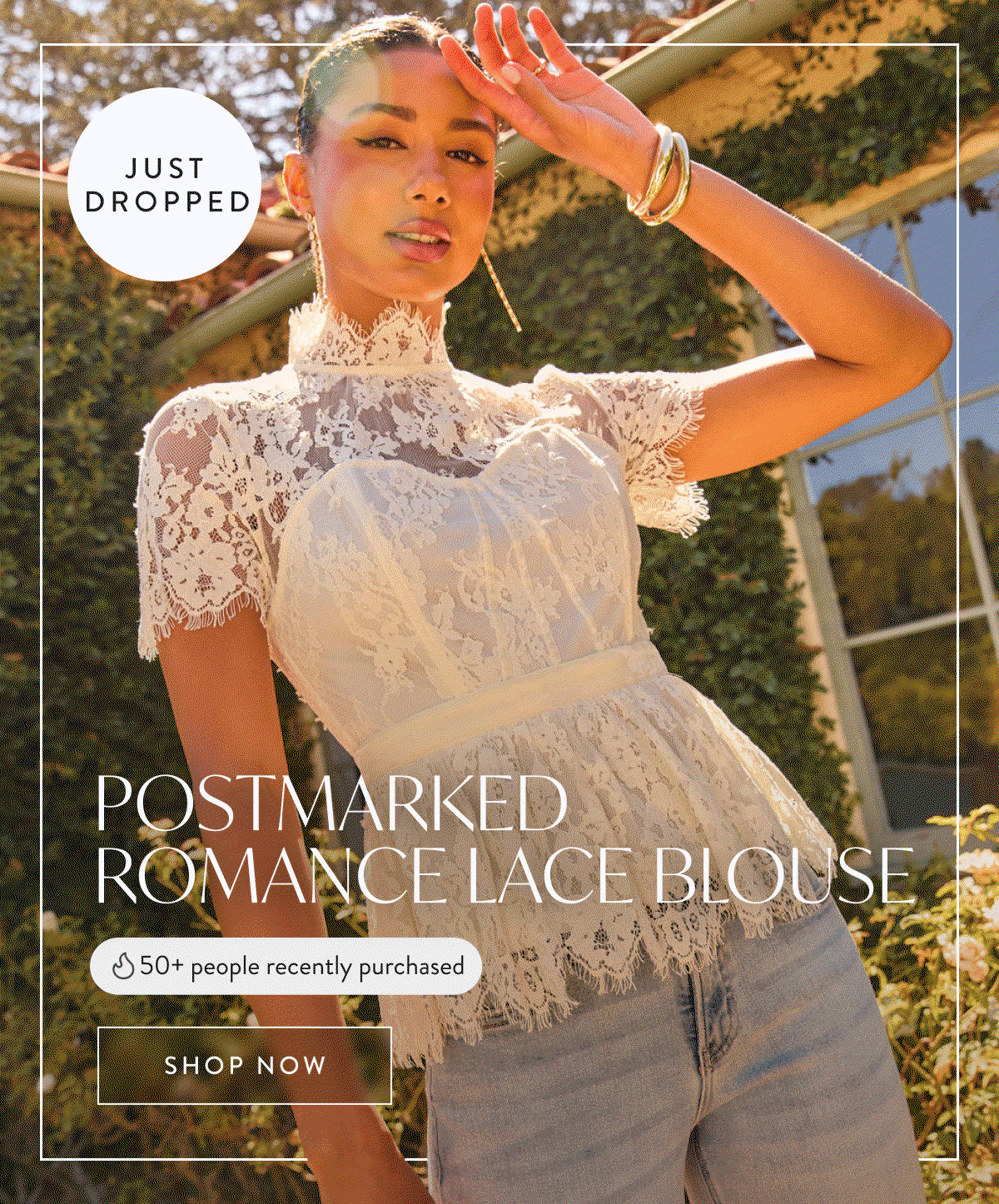 Shop The Postmarked Romance Lace Blouse