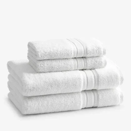 Image of Turkish Cotton 4-Piece Bath & Hand Towel Set