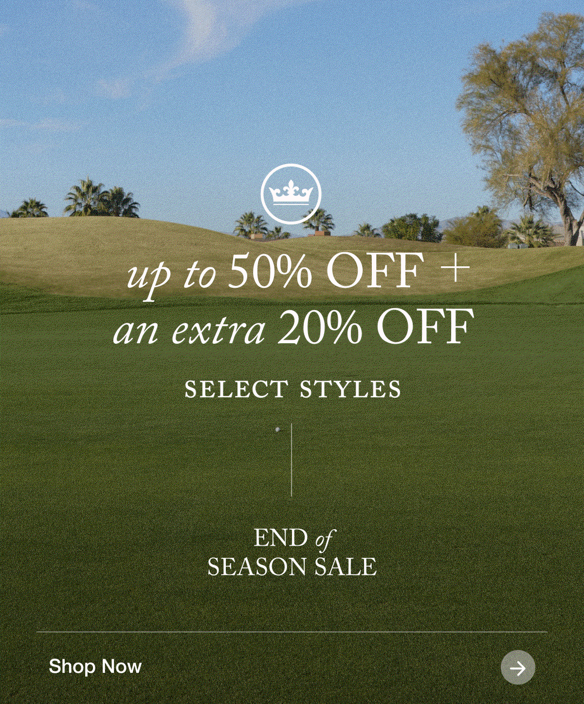 Up to 50% off Select Styles - End of Season Sale - Shop Now
