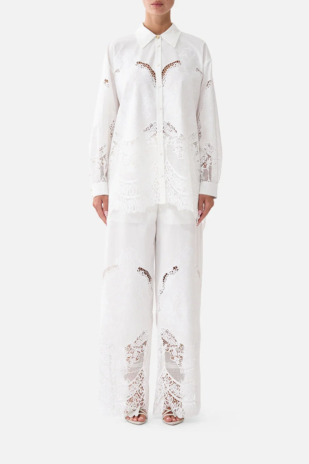 Image of SIDE SPLIT SHIRT DANDELION SKIES