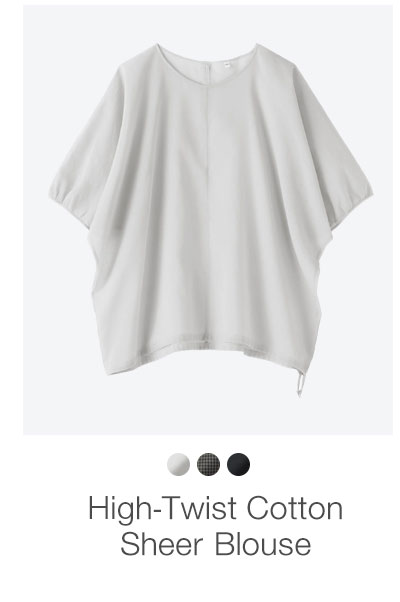 Shop High-Twist Cotton Sheer Blouse