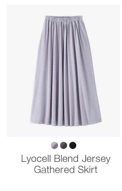 Shop Lyocell Blend Jersey Gathered Skirt