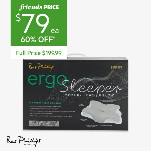 Bas Phillips Ergo Sleeper Memory Foam Pillow