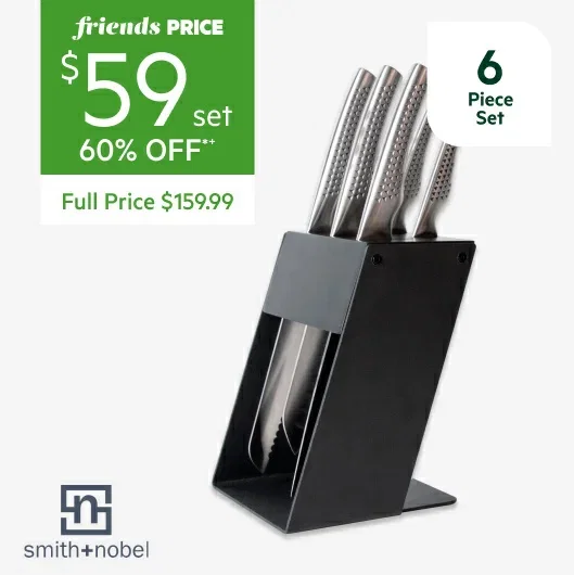 Smith+Nobel Sendai 6 Piece Knife Block Set