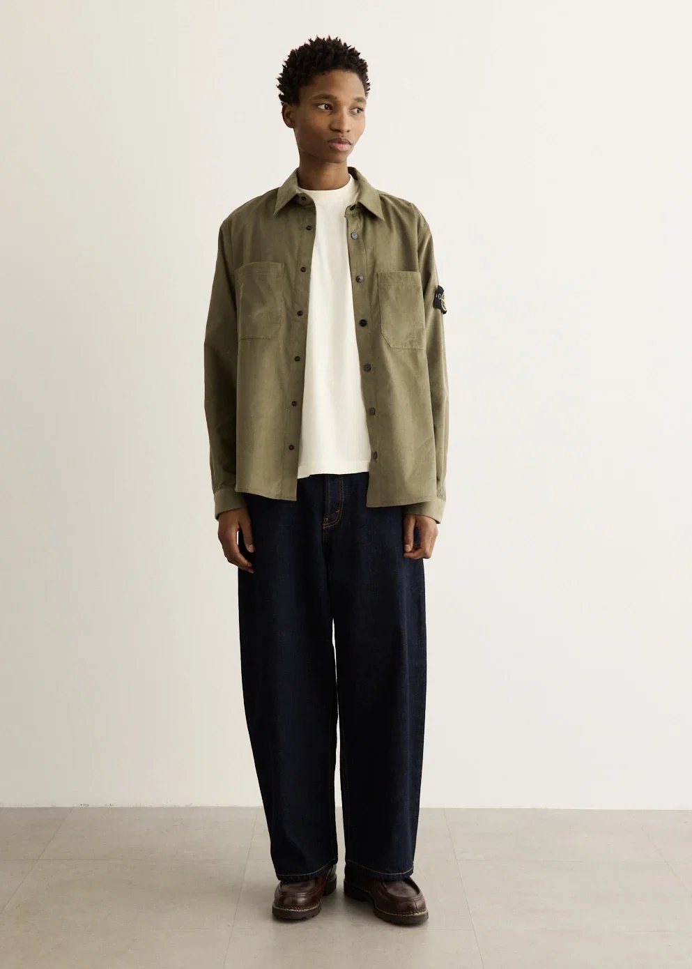 Image of Cotton Micro Corduroy Overshirt