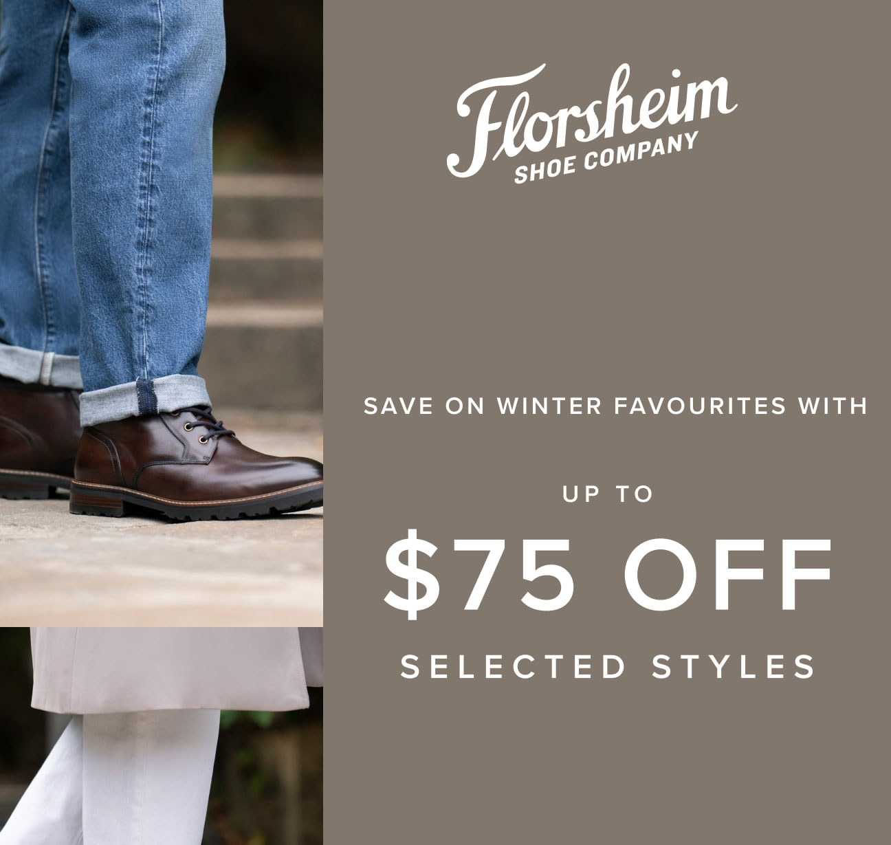 Up to $75 off selected styles. Display images to learn more.