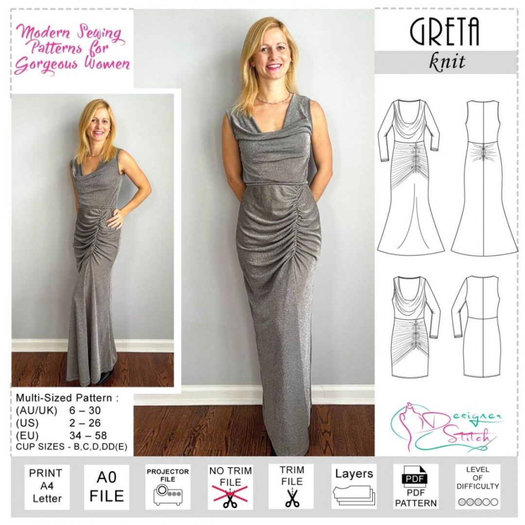 Designer Stitch Sewing Pattern Greta Dress (PDF)