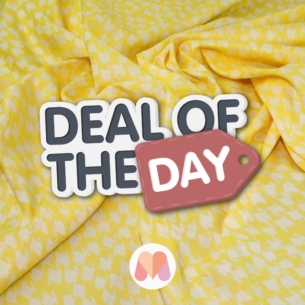 Deadstock Woven Jacquard Fabric Yellow