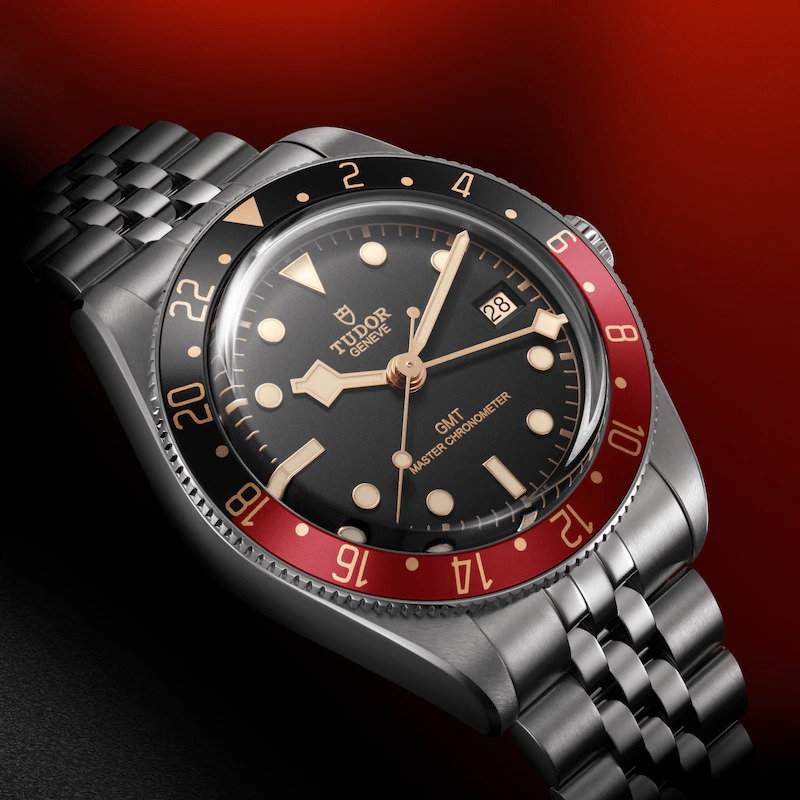 Black Bay 58 GMT Black & Burgundy Bezel Stainless Steel Bracelet