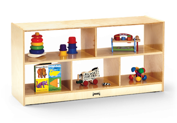 Jonti-Craft® Toddler Divided Shelf Mobile Storage Plexiglas® Back