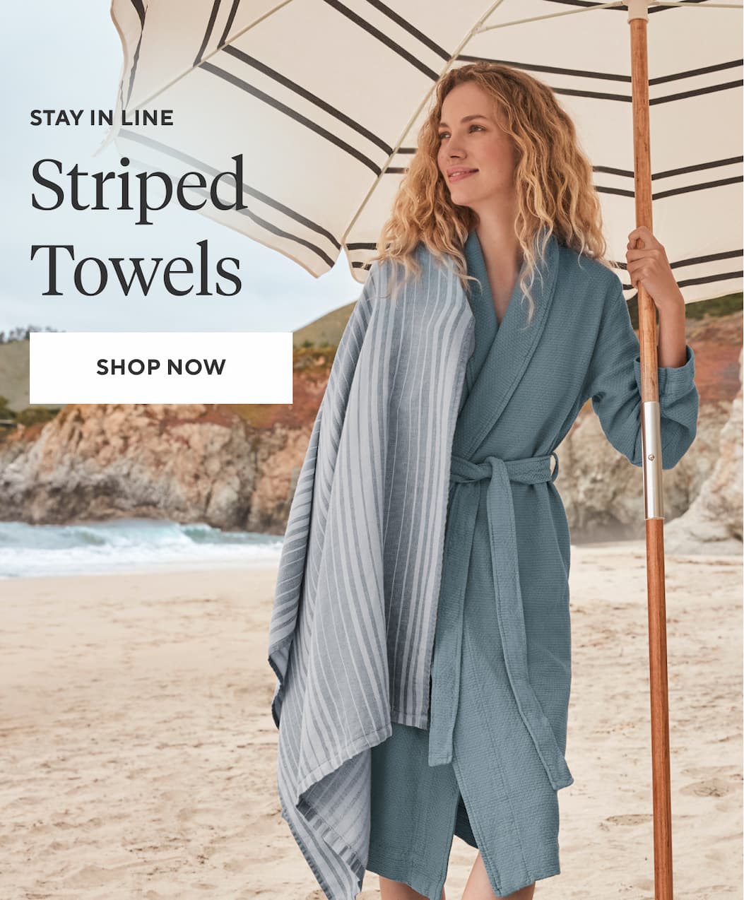 Stay in Line STRIPED TOWELS Shop Now >