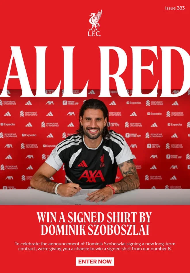All Red Newsletter Issue 283 - Win a Signed Shirt by Dominik Szoboszlai