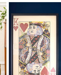 King Of Hearts Collage Framed Wall Art