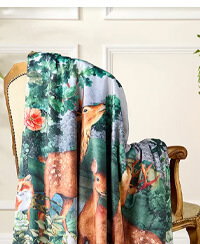 Forest Oasis Velvet Throw