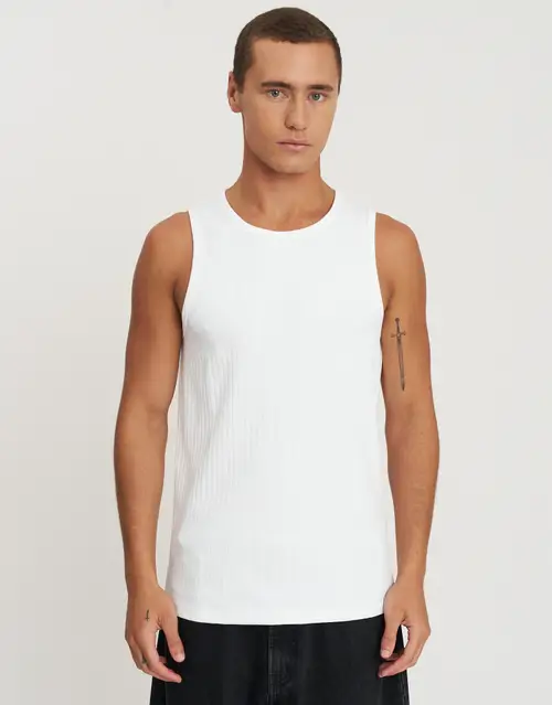 Wide Rib Cotton Singlet