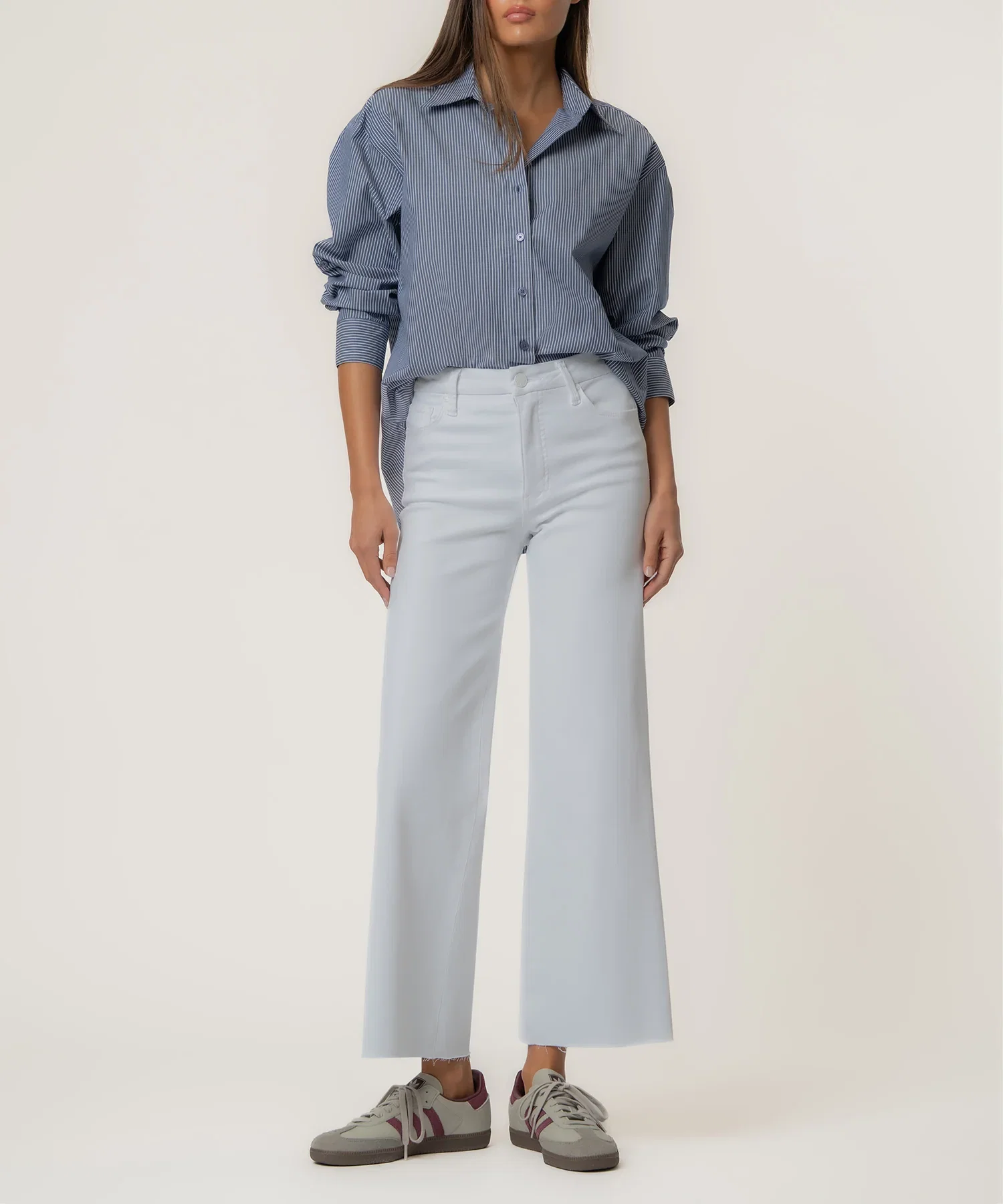 Image of Meg High Rise Wide Leg in Optic White