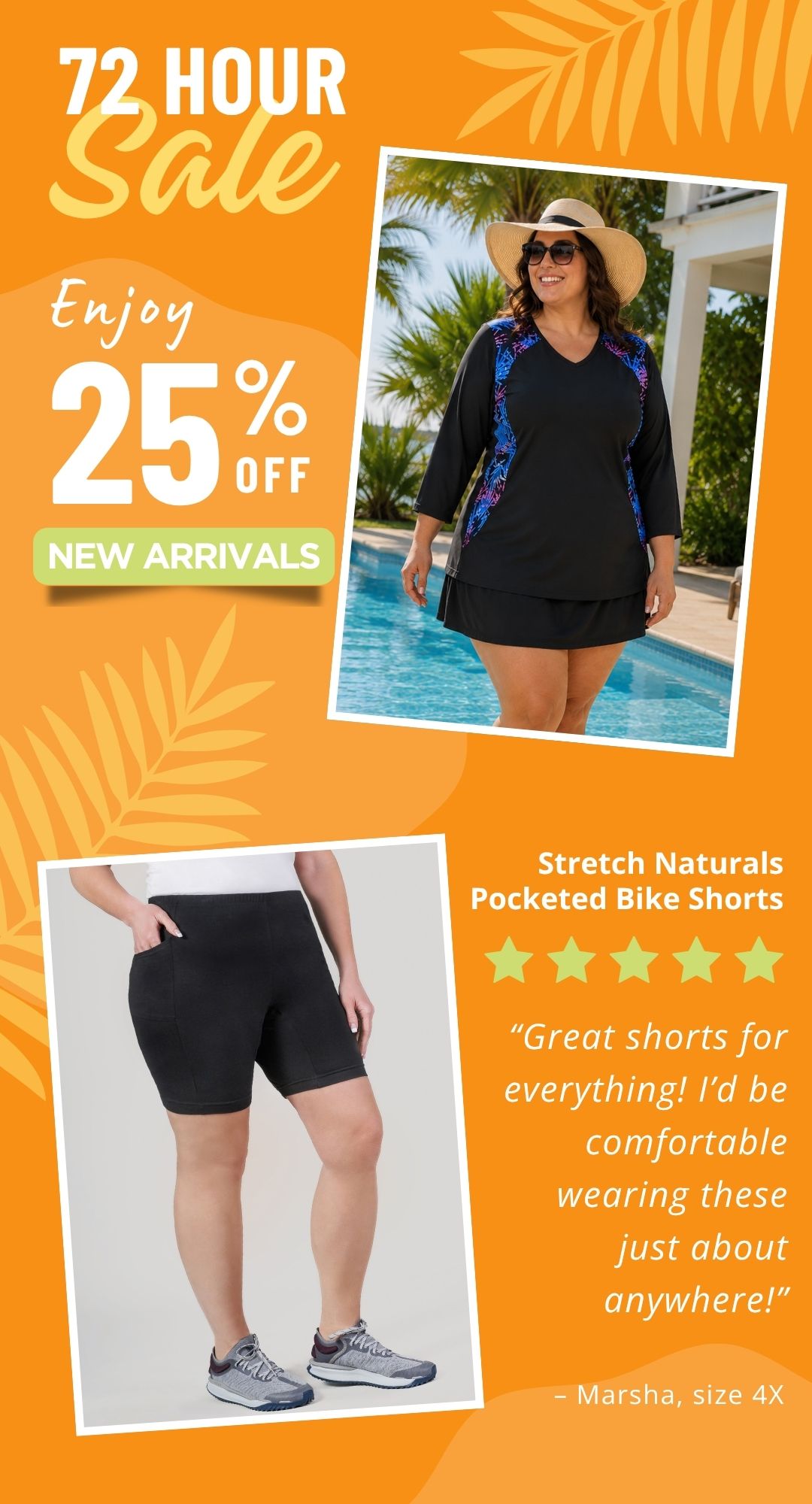 72 Hour Savings - 25% Off JunoActive Plus-Size Clothing - New Arrivals!