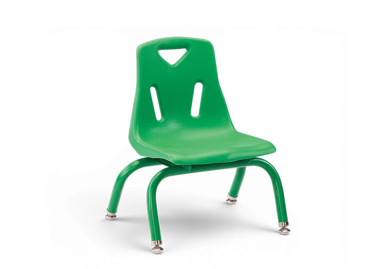 Jonti-Craft® Berries® Single 8" Stacking Chair with Matching Legs - Green