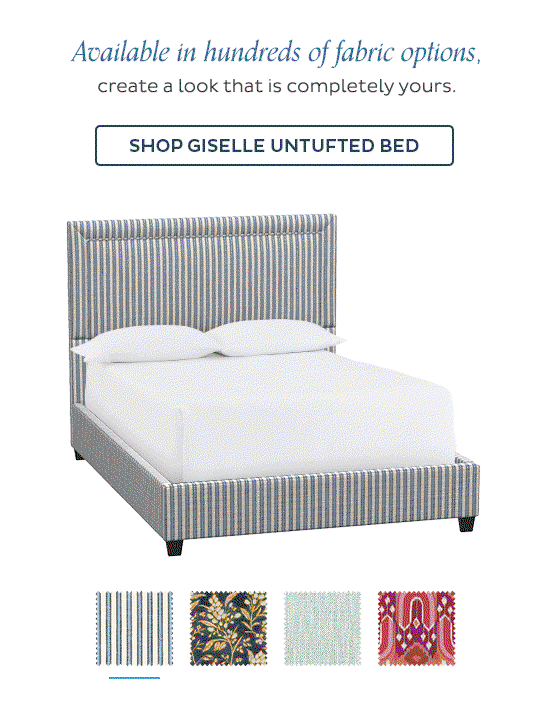 Available in hundred of fabric options, create a look that is completely yours. - Shop Giselle Untufted Bed