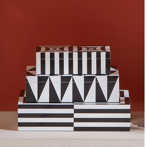 Op Art Lacquer Boxes