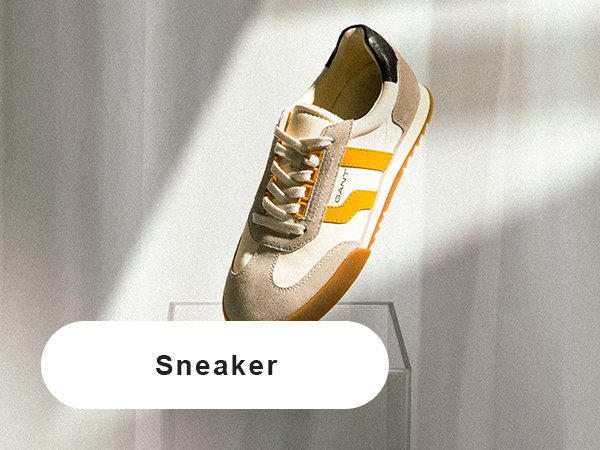 Weißer Sneaker mit gelben Details